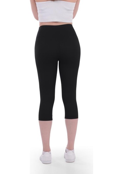 Toparlayıcı Kalın Kemerli Fitilli Kadın Kapri Tayt 4085 indirimleri