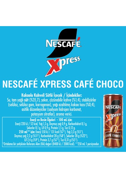 Xpress Café Choco Soğuk Kahve 250ML X24 fırsatları