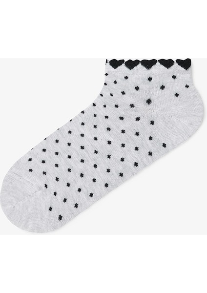 5 Çift Pamuklu Kalp Desenli Patik Çorap fırsatları