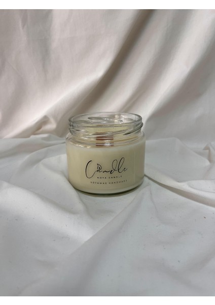 Kavanoz Mum Bodrum Mandalinası Kokulu 220G Doğal Soya Mumu -El Yapımı