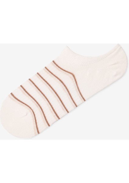 3 Çift Pamuklu Çizgili Sneaker Çorap modelleri