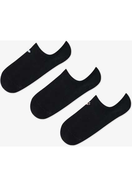 3 Çift Pamuklu Kalp ve Pati Nakışlı Sneaker Çorap