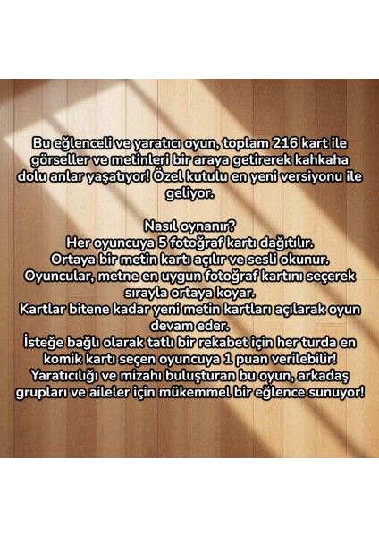 Moduna Göre Fotoğraflı Eğlenceli Duygu Düşünce Oyunu fırsatları