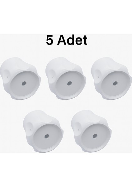 Vidalı 7 mm - 5 Adet Radyatör Vanası Başlığı - Geniş Tip Petek Vana Kapağı - Petek Musluk Kafası