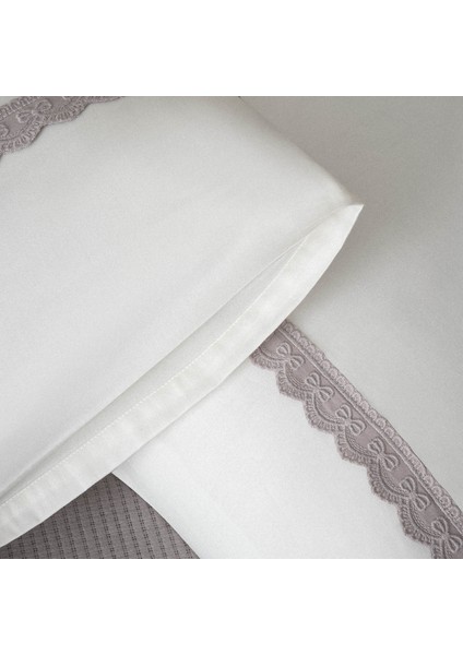 Alessa Çift Kişilik Pike Takımı %100 Organik Pamuk Jakarlı Gri 220X240 cm fırsatları