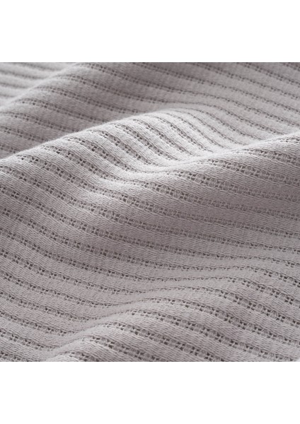 Alessa Çift Kişilik Pike Takımı %100 Organik Pamuk Jakarlı Gri 220X240 cm