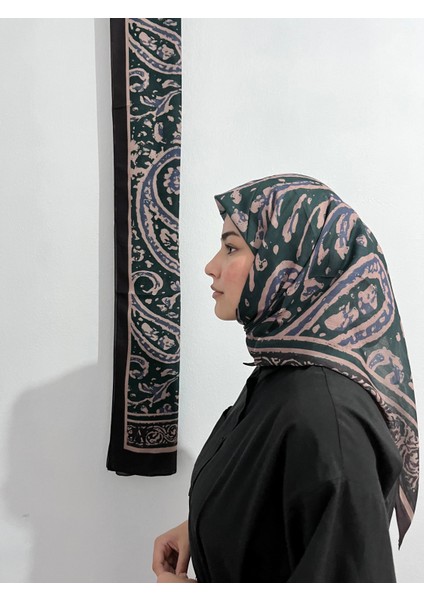 Soft Pamuk Etnik Desen Zümrüt Renk Eşarp fiyatları
