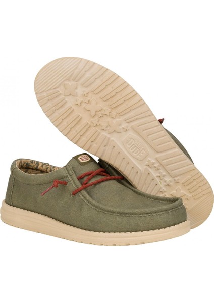 Erkek Oxford ( Klasik) HD.41873-337 Hey Dude Wally Waxed Canvas Olive modelleri