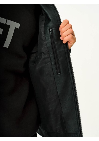 Siyah Erkek Deri Mont LF2033245 fırsatları