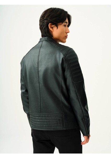 Siyah Erkek Deri Mont LF2033245 modelleri