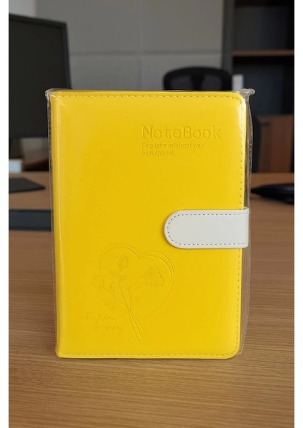 Mıknatıslı Ajanda Günlük Not Defteri Notebook Sarı Ithal Ürün