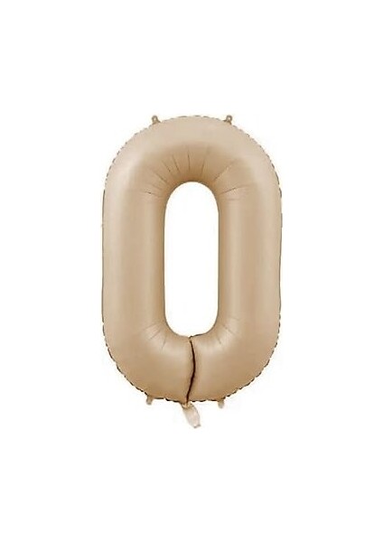 0 Rakamı Karamel Folyo Balon 34 Inch 86 cm