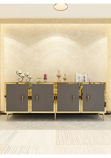 KA1801AG- Tuna Konsol , Tv Sehpası 180CM Antrasit-Gold