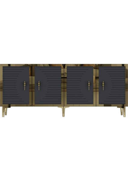 KA1801AG- Tuna Konsol , Tv Sehpası 180CM Antrasit-Gold fırsatları