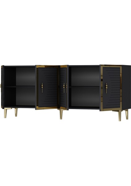 KA1801AG- Tuna Konsol , Tv Sehpası 180CM Antrasit-Gold indirimleri