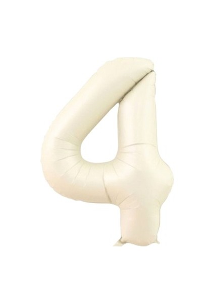 4 Rakamı Krem Folyo Balon 34 Inch 86 cm
