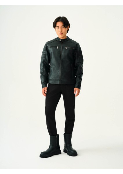 Siyah Erkek Deri Mont LF2033245 fiyatları