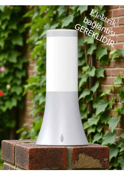 32 Cm, Plastik Gövde E27 Duylu Set Üstü Bahçe Armatürü, Elektrikle Çalışır Kaliteli Bahçe Apliği