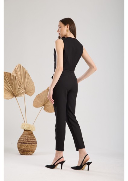 Yüksel Bel Dar Paça Toparlayıcı Kumaş Pantolon indirimleri