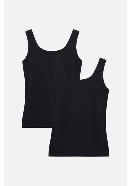 2'li Kalın Askılı Fitilli Atlet