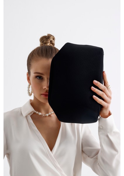 Kadın Siyah Clutch Portföy El Çantası fırsatları