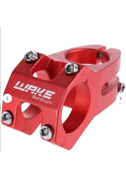 Wake Alüminyum Kırmızı Bisiklet Kısa Gidon Boğazı 40MM Bisiklet Yedek Parça 31,8mm