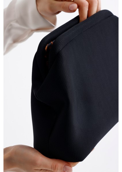 Kadın Siyah Clutch Portföy El Çantası