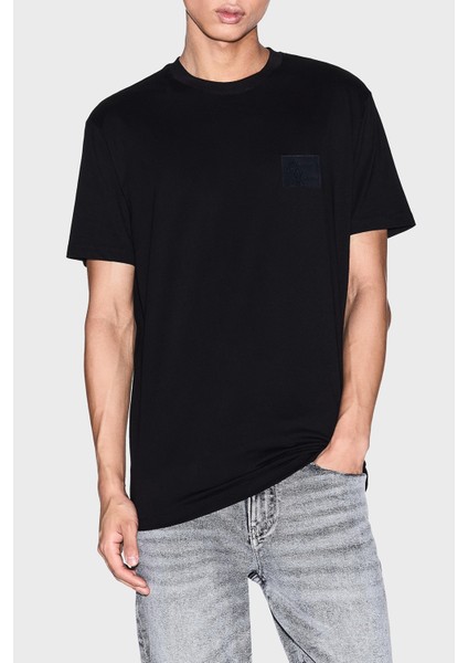 Logolu % 100 Pamuk Regular Fit Bisklet Yaka T Shirt Erkek T Shirt XM001456 AF10358 UC001