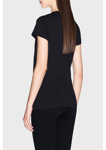 Logolu % 100 Pamuk Yuvarlak Yaka T Shirt Bayan T Shirt XW001455 AF10356 MC021 modelleri