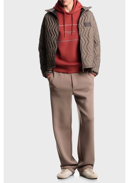 Logolu Şerit Detaylı Regular Fit Kapüşonlu Sweat Erkek Sweat EM002885 AF17545 U5035 fiyatları