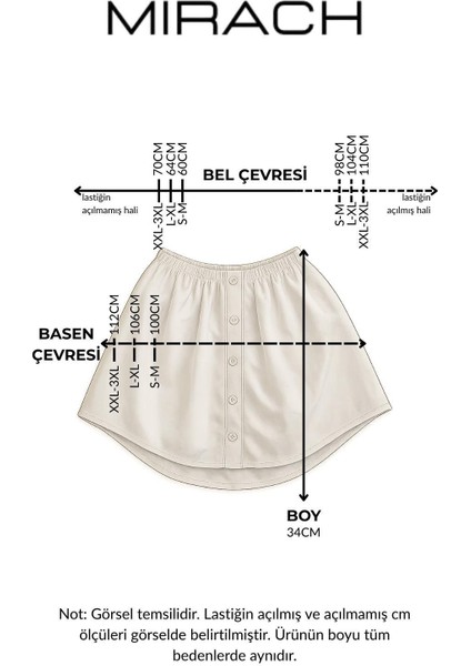 Mırach 2'li Paket Gömlek Etek Seti - Siyah ve Beyaz | Poplin Içlik Astar Uzatıcı Etek