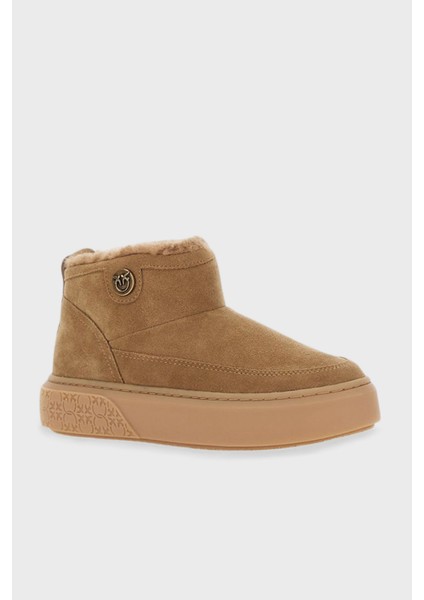 Logolu Hakiki Deri Kürklü Süet Kar Botu Bayan Kar Botu SS0105 P055 Mc0 fiyatları