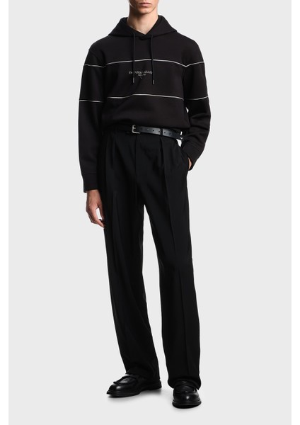 Logolu Şerit Detaylı Regular Fit Kapüşonlu Sweat Erkek Sweat EM002885 AF17545 UC001 fiyatları