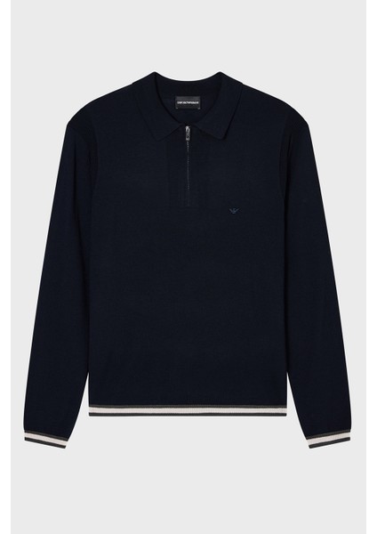 % 100 Yün Regular Fit Yarım Fermuarlı Polo Yaka Kazak Erkek Kazak EM001512 AF14158 UB118 fırsatları