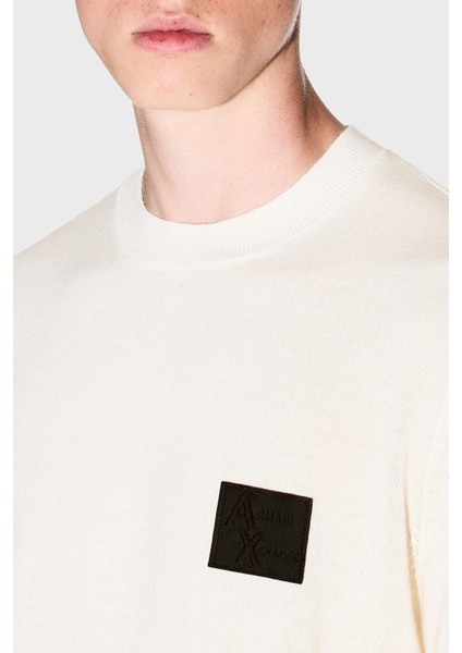 Logolu Yün Karışımlı Regular Fit Yuvarlak Yaka Kazak Erkek Kazak XM001329 AF11982 U0009 fırsatları