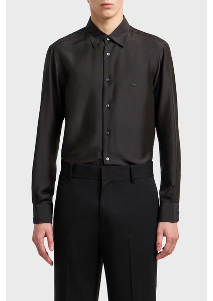 Ipek Karışımlı Regular Fit Klasik Yaka Gömlek Erkek Gömlek EM001537 AF17293 UC001