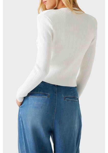 Ls Cn Emmie Regular Fit Bisiklet Yaka Düğmeli Triko Hırka W5YR09Z0130 Bayan Hırka W5YR09 Z0130 G012 modelleri