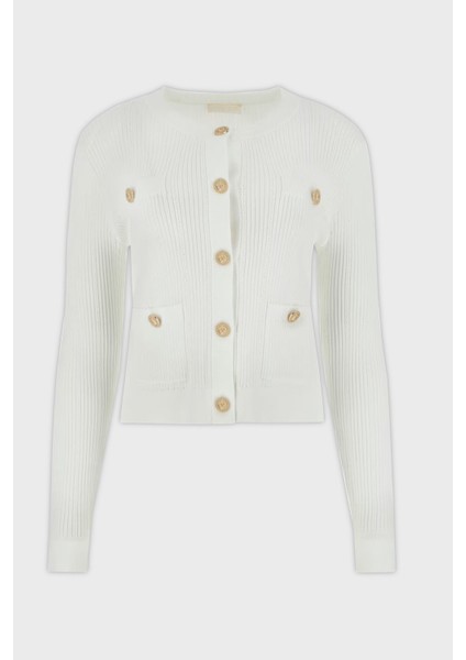 Ls Cn Emmie Regular Fit Bisiklet Yaka Düğmeli Triko Hırka W5YR09Z0130 Bayan Hırka W5YR09 Z0130 G012 indirimleri