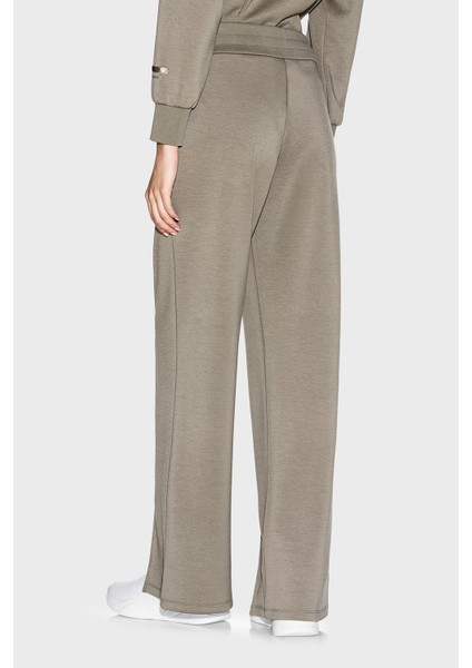 Logolu Relaxed Fit Yırtmaçlı Geniş Paça Jogger Pantolon Bayan Pantolon XW001289 AF16111 U6242 modelleri