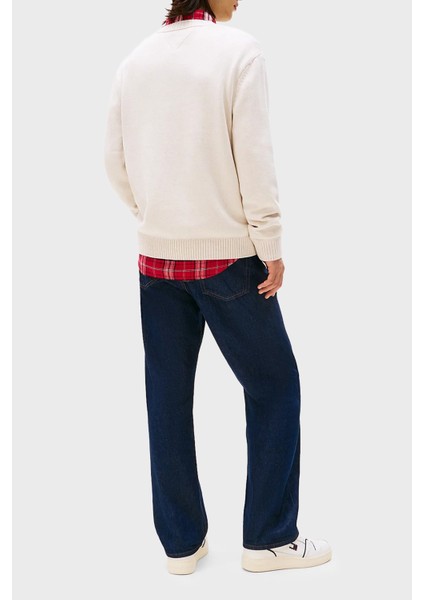 % 100 Pamuk Regular Fit Bisiklet Yaka Logolu Kazak Erkek Kazak DM0DM22105 Afn modelleri