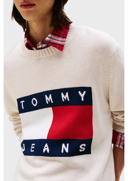 % 100 Pamuk Regular Fit Bisiklet Yaka Logolu Kazak Erkek Kazak DM0DM22105 Afn fırsatları