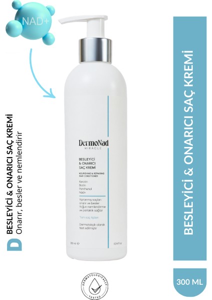 Nemlendirici & Onarıcı Saç Kremi Nad+ ,keratin,biotin,panthenol