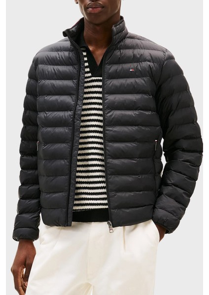 Regular Fit Dik Yaka Kapitoneli Mont Erkek Mont MW0MW39990 Bds