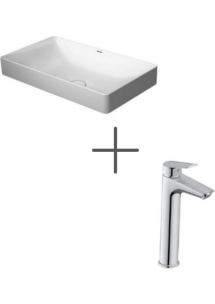 Durasquare 60 cm Çanak Lavabo ve No.1 Lavabo Bataryası, Large