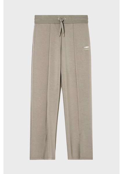 Logolu Relaxed Fit Yırtmaçlı Geniş Paça Jogger Pantolon Bayan Pantolon XW001289 AF16111 U6242 indirimleri
