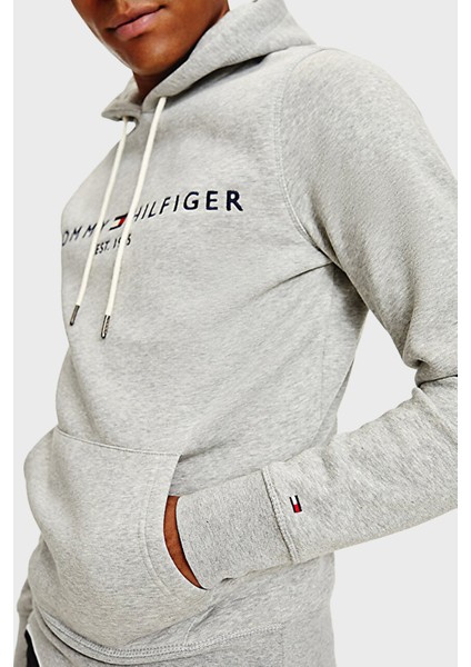 Logolu Pamuklu Regular Fit Kapüşonlu Sweat Erkek Sweat MW0MW10752 501