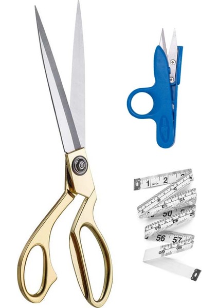 Profesyonel Metal Terzi Makası Altın Renkli Büyük Boy 10.1/2 inç