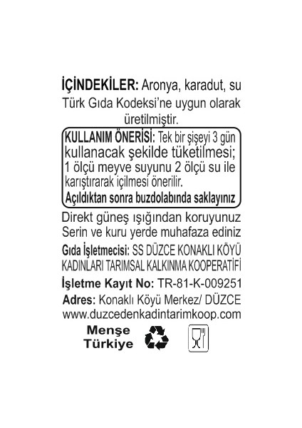 Aronyalı Meyve Suyu 220 ml fiyatları