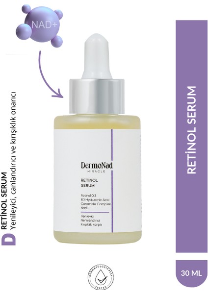 Retinol Serum Onarıcı 0.3 Retinol , Nad+ , Ceramide Complex