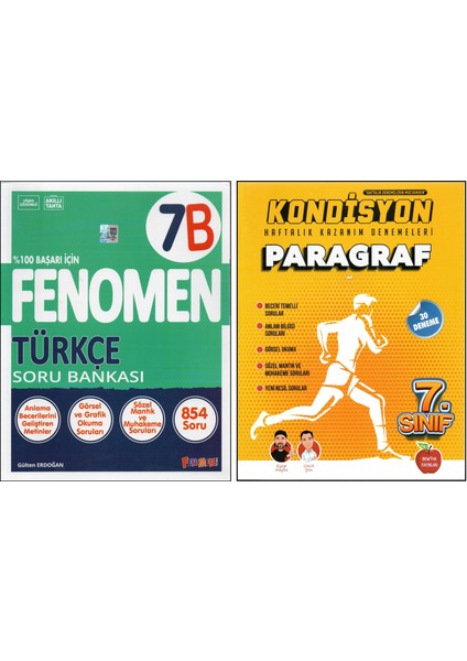 Fenomen 7. Sınıf 7b Türkçe+Newton Kondisyon Paragraf (2 Kitap)